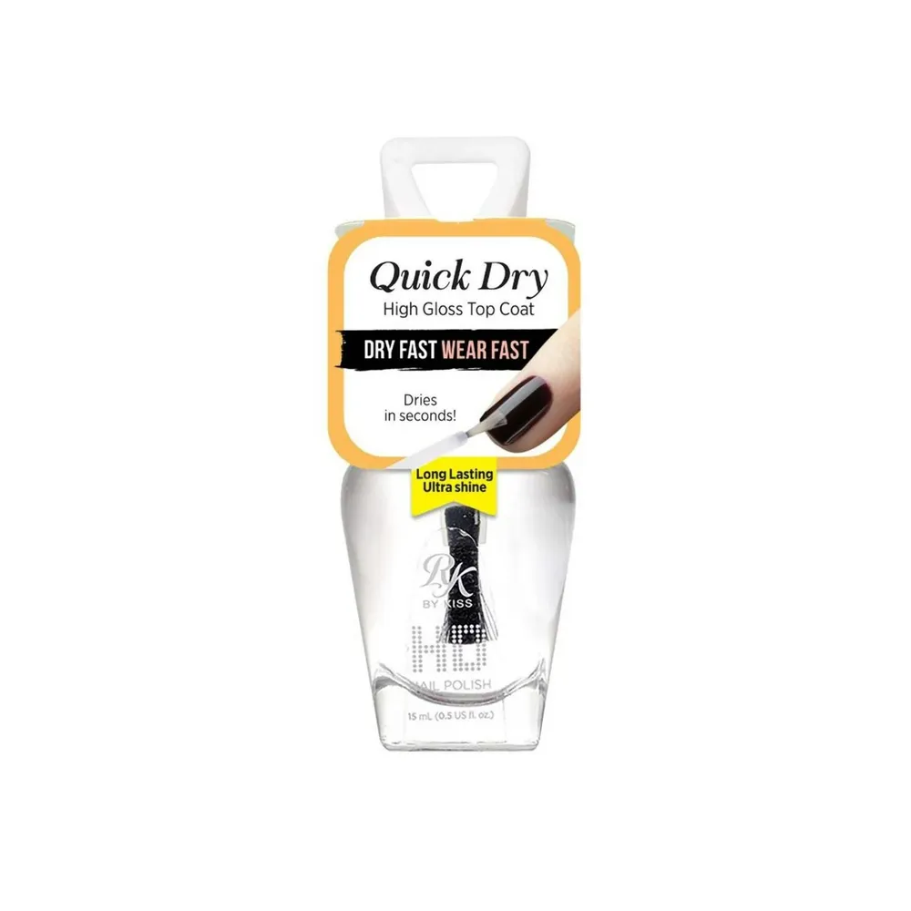 Ruby Kisses HD Quick Drying Top Coat β Fast-Dry Shine 15ml