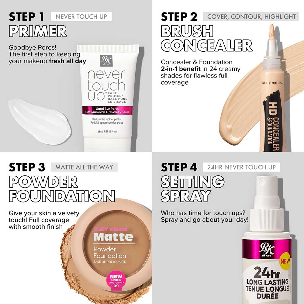 Ruby Kisses Matte Powder Foundation โ Add Velvety Touch 8 Shades - Image 19