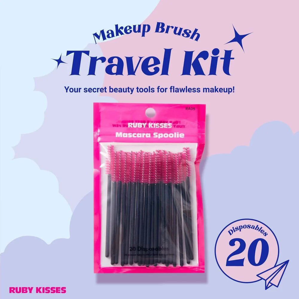 Ruby Kisses Spoolie Brushes – Disposable Mascara Applicators, 20 pcs - Image 4