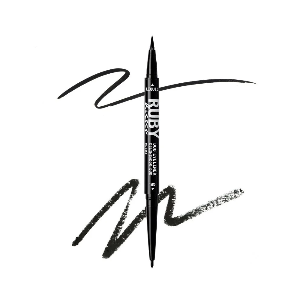 Ruby Kisses Waterproof Liquid & Gel Duo Eyeliner - 2-in-1 Control