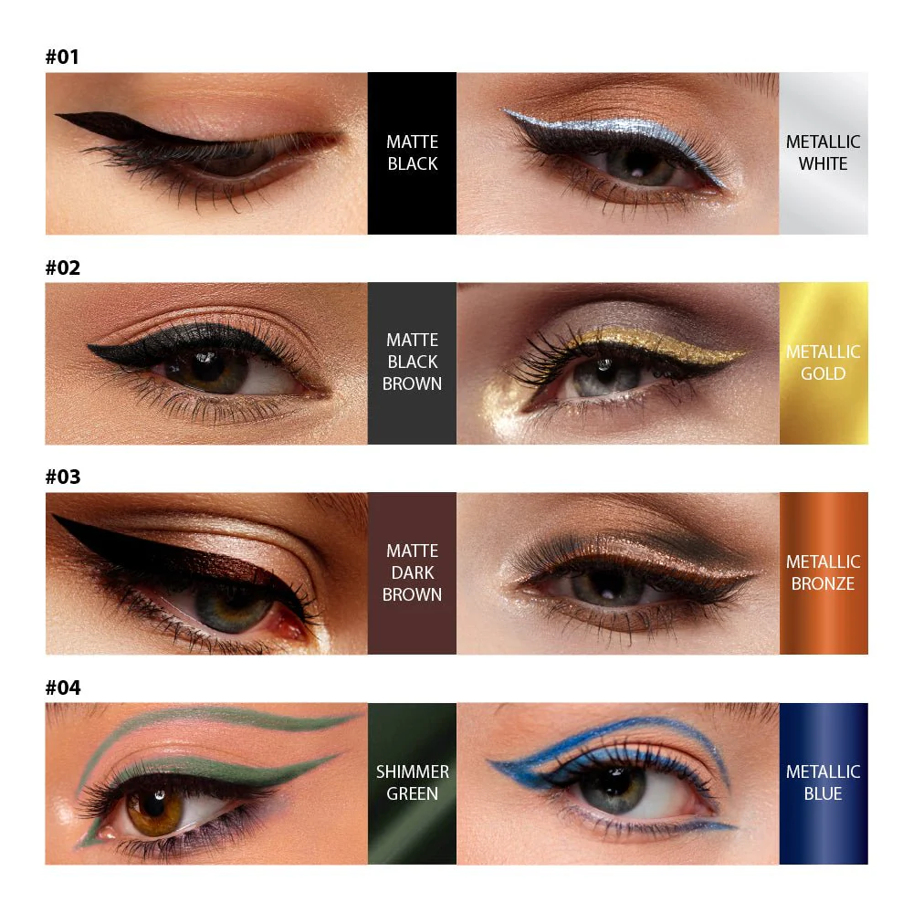 Ruby Kisses Waterproof Matte & Metallic Duo Eyeliner - 4 Shades - Image 2