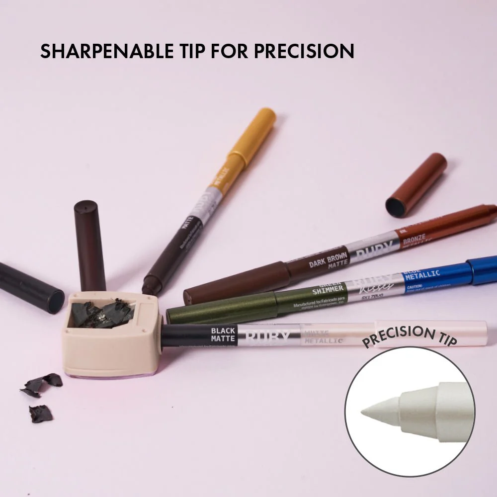 Ruby Kisses Waterproof Matte & Metallic Duo Eyeliner - 4 Shades - Image 3