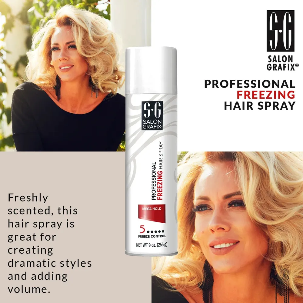 Salon Grafix Freezing Hair Spray β Mega Hold β 10oz - Image 4