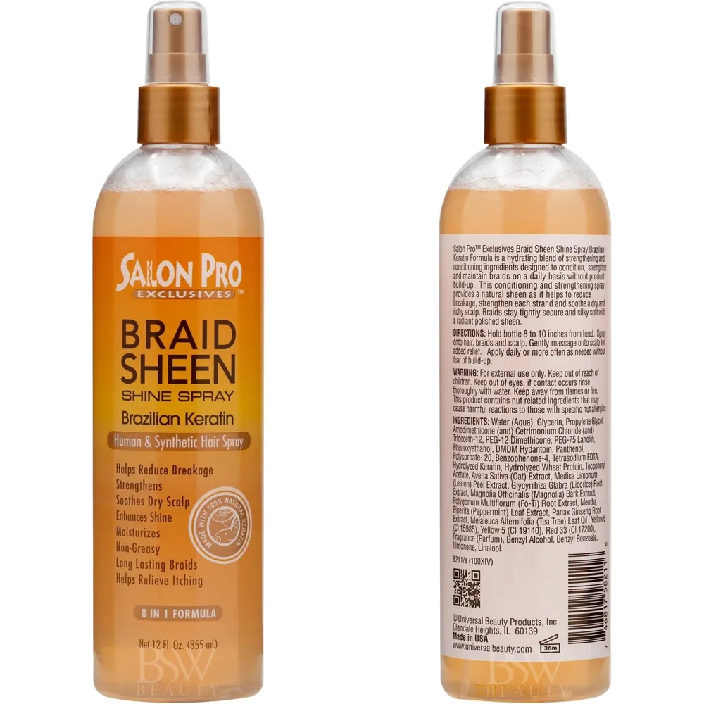 Salon Pro Exclusive Braid Sheen Shine Spray – 12 oz - Image 2