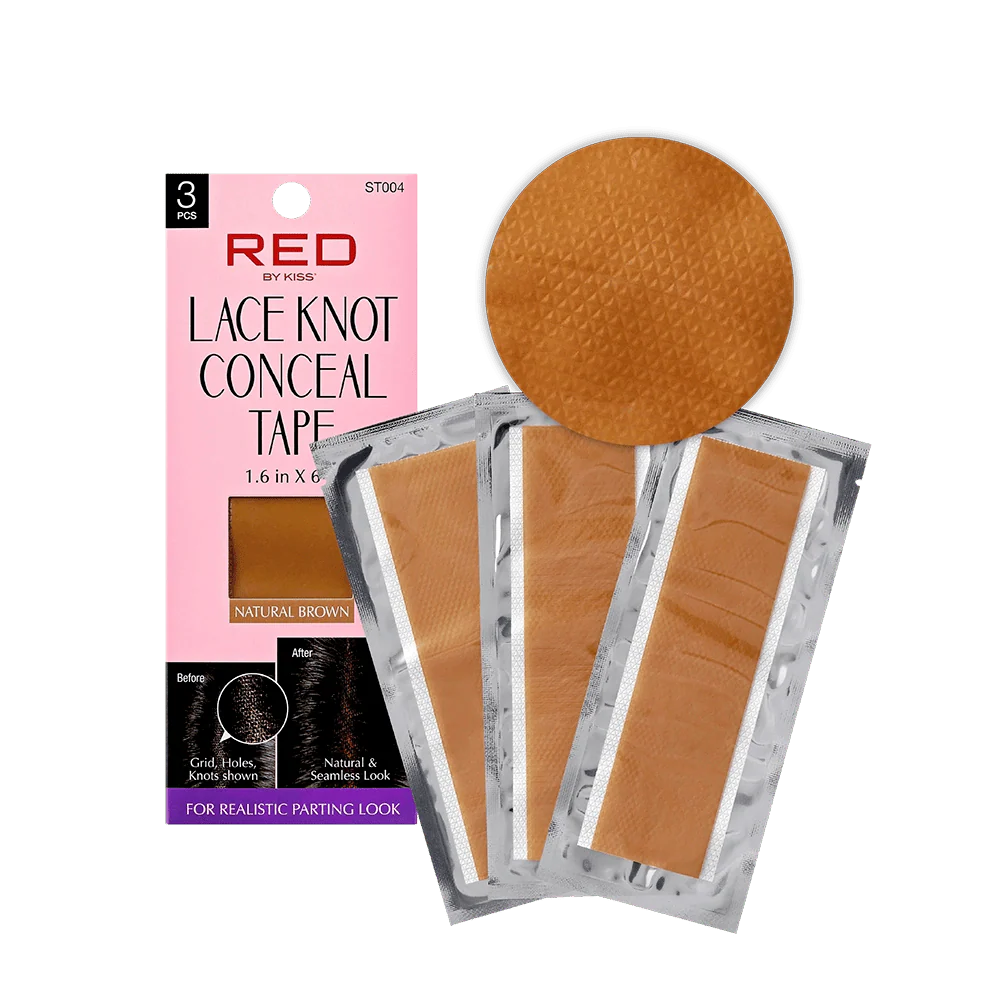 Red Lace Knot Conceal Tape โ 3pcs Pack for Wig Lace Blending - Image 2