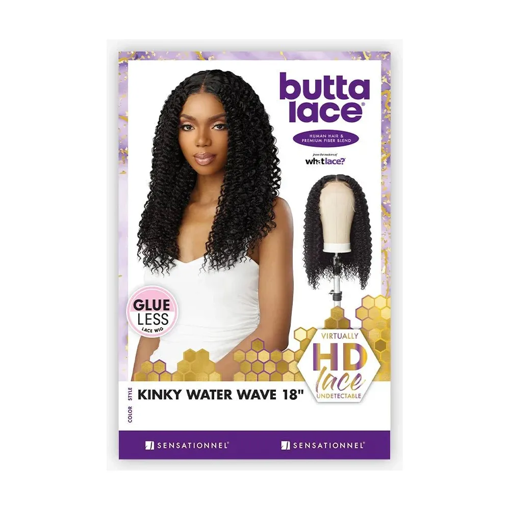Sensationnel Butta Lace HD Human‑Blend Wig – Kinky Water Wave 18″ - Image 3