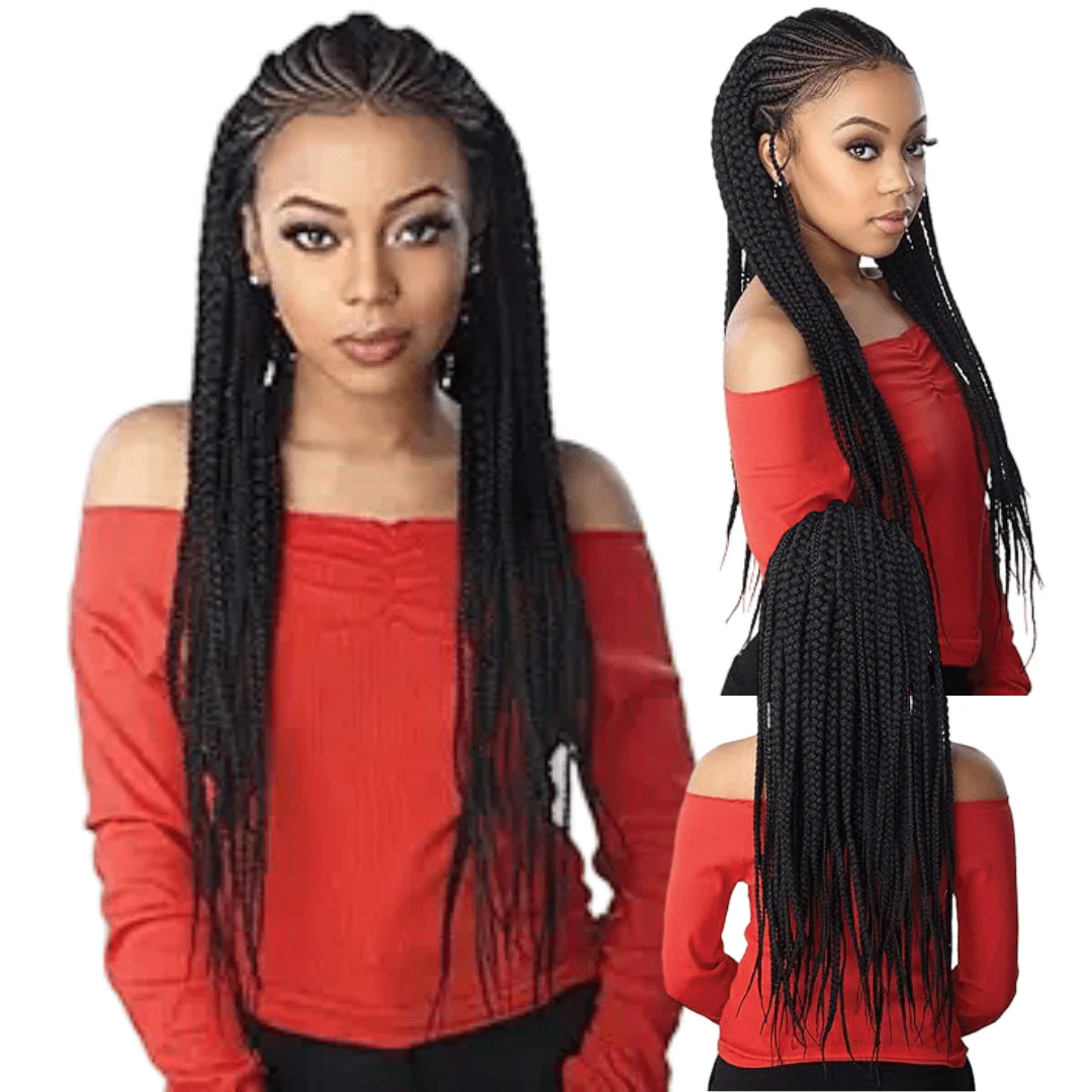 Sensationnel Cloud 9 13x7 Synthetic Lace Front Wig - Feed In Fulani Cornrow