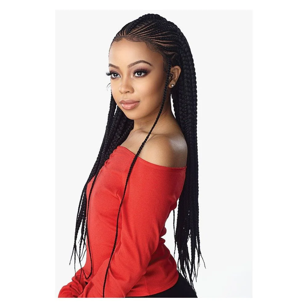 Sensationnel Cloud 9 13x7 Synthetic Lace Front Wig - Feed In Fulani Cornrow - Image 4