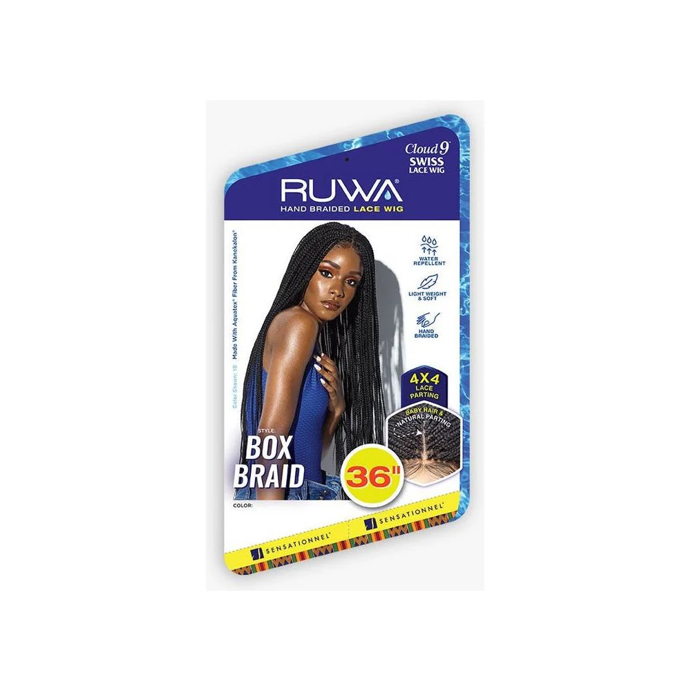 Sensationnel Cloud 9 RUWA 4x4 Synthetic Swiss Lace Wig - Box Braid 36" - Image 3