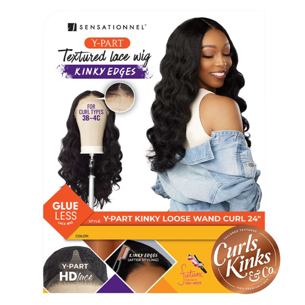 Sensationnel Curls Kinks & Co. HD Lace Y‑Part Wig – Kinky Loose Wand Curl 24″ - Image 2