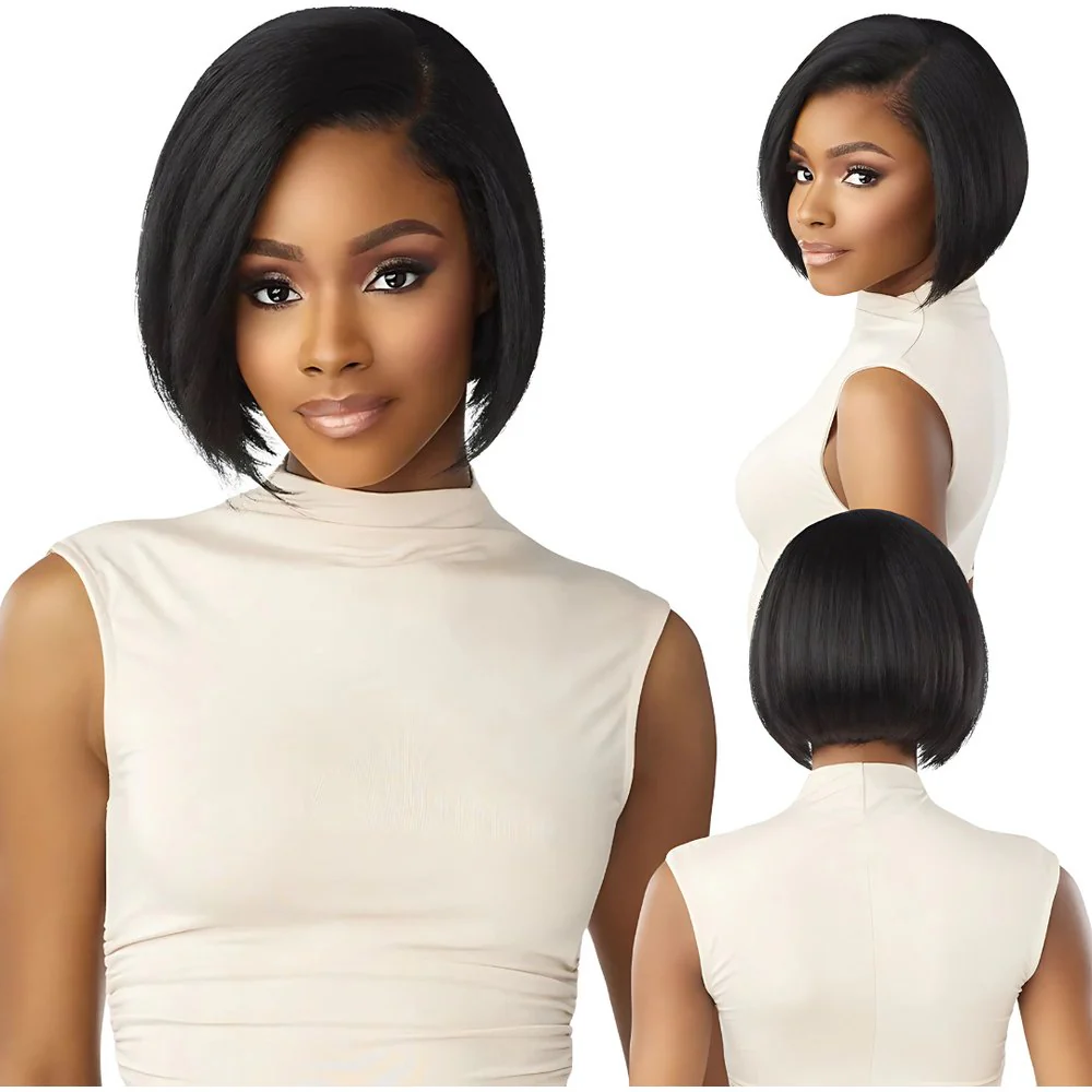 Sensationnel Kinky Edges 13x6 Synthetic HD Lace Front Wig - Kinky Bob 9"