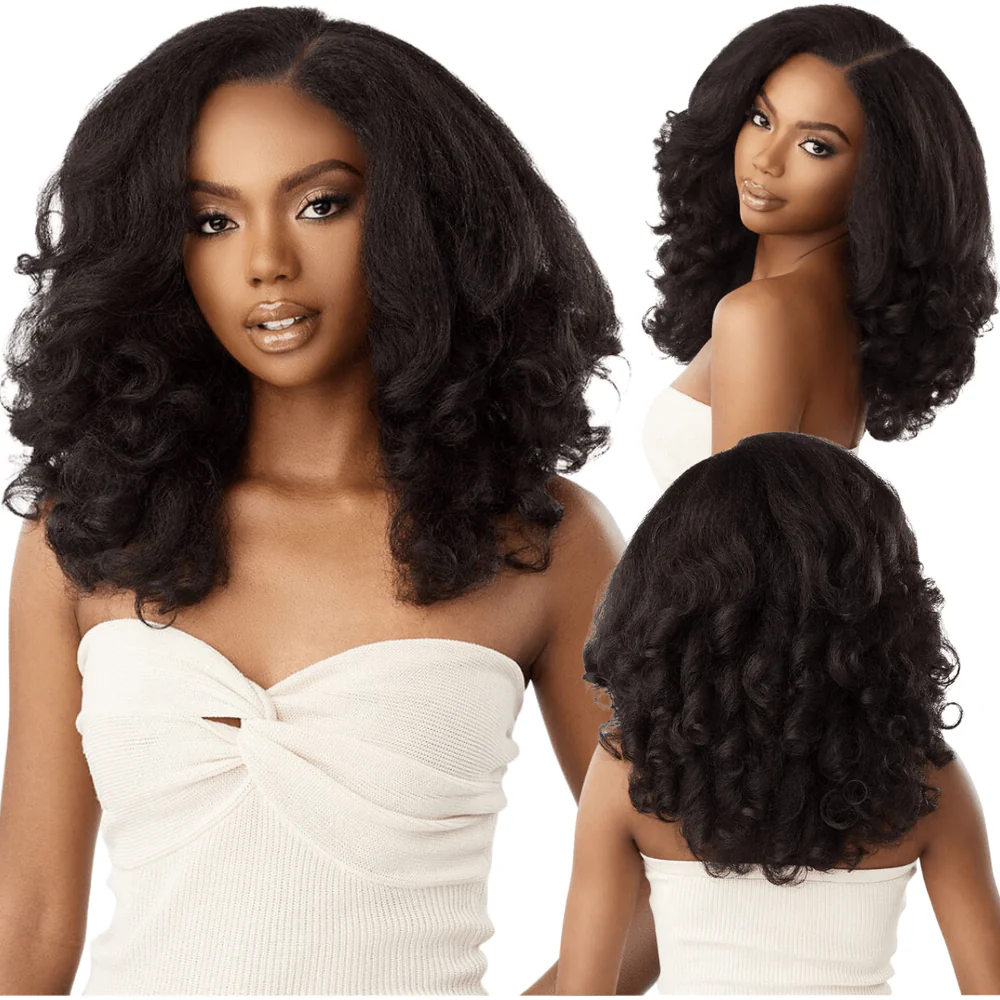 Sensationnel Kinky Edges Y-Part HD Lace Wig β Kinky Roller Set 16β³