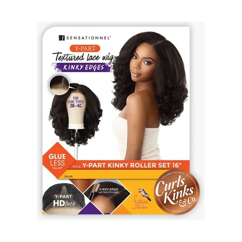 Sensationnel Kinky Edges Y-Part HD Lace Wig β Kinky Roller Set 16β³ - Image 3