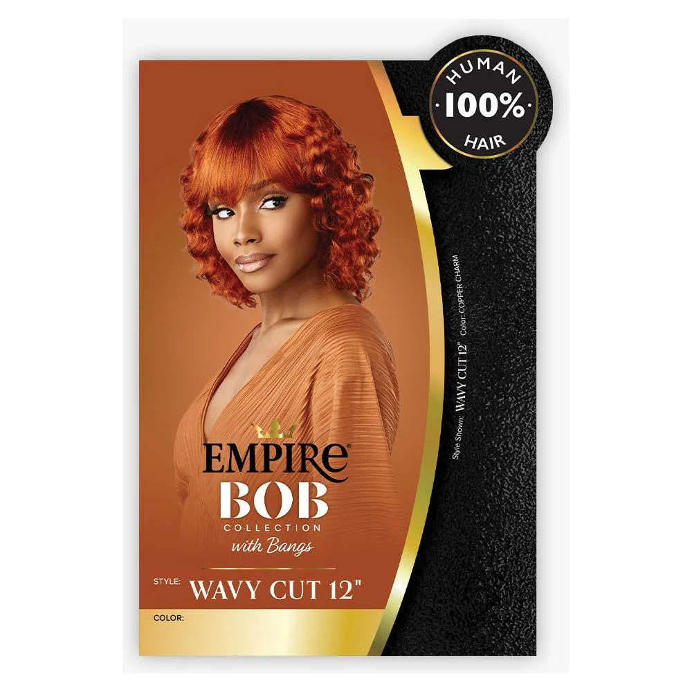 Sensationnel Empire Bob Collection 100% Human Hair Full Wig - Wavy Cut 12" - Image 7