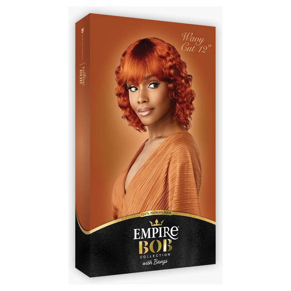 Sensationnel Empire Bob Collection 100% Human Hair Full Wig - Wavy Cut 12" - Image 8