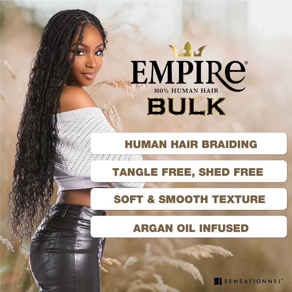 Sensationnel Empire Bulk Braiding Deep Bulk Human Hair - 22" - Image 6