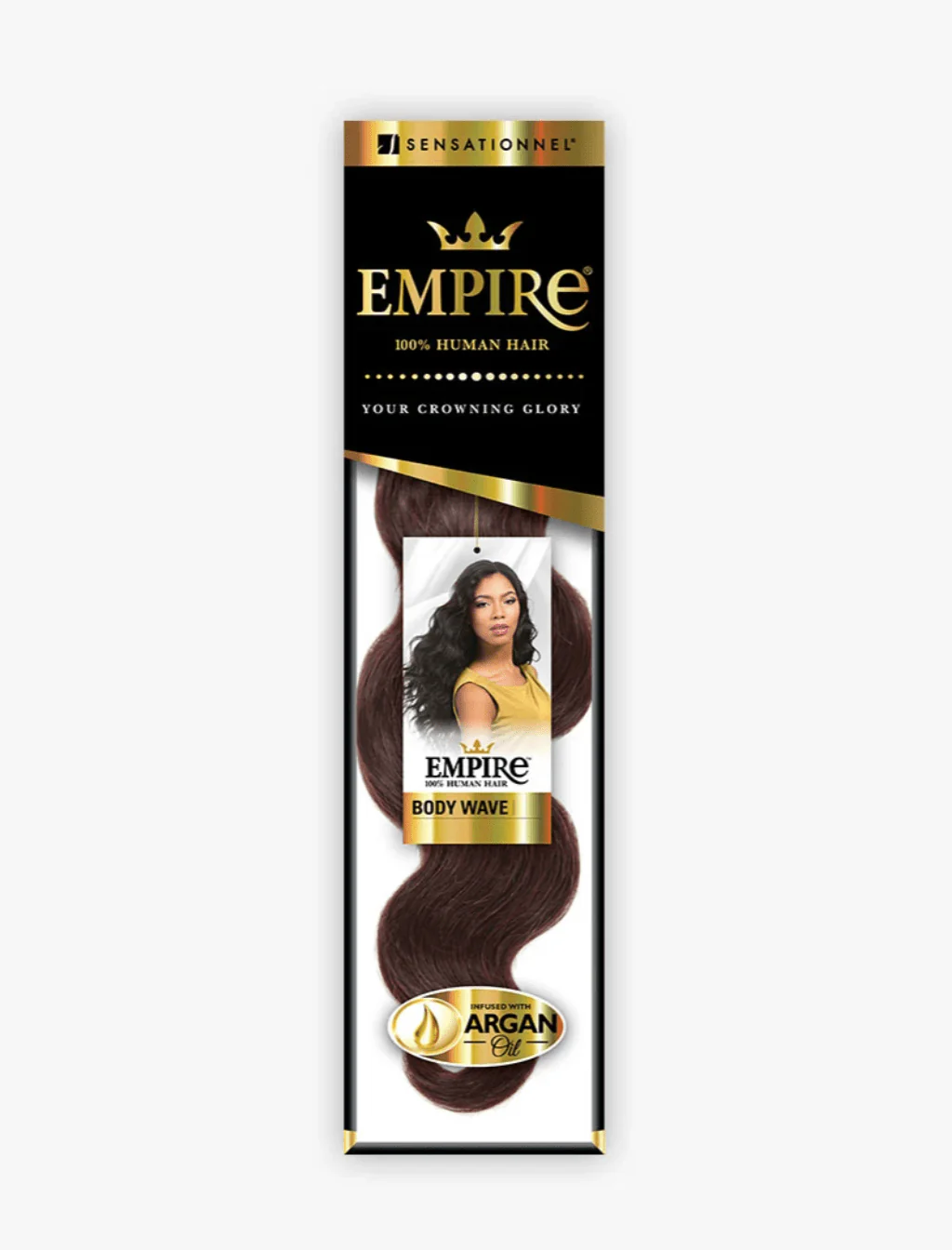 Sensationnel Empire 100% Human Hair Body Wave Dark Red - 10"–18" - Image 3