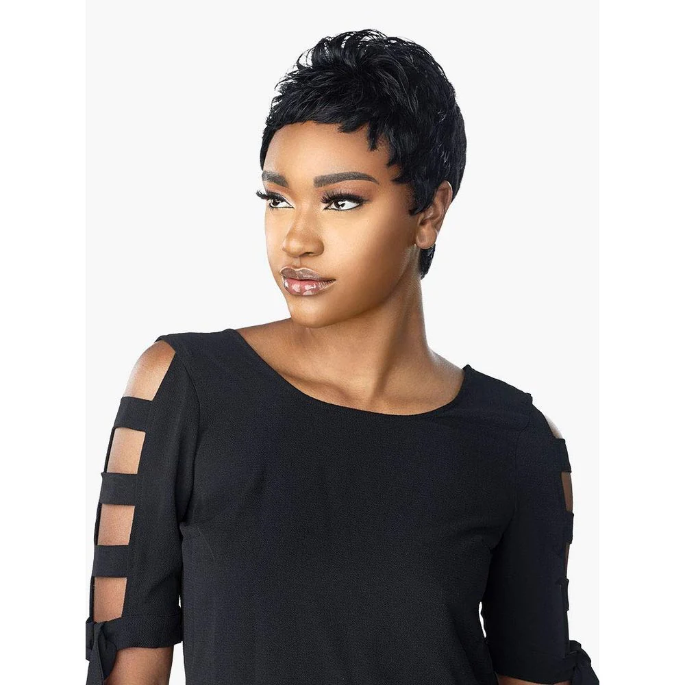 Sensationnel Empire Human Hair Salt & Pepper Full Wig - Mona - Image 2