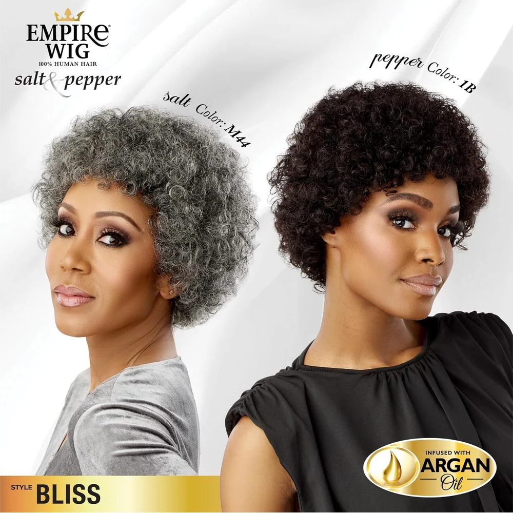 Sensationnel Empire Human Hair Wig Salt and Pepper - Bliss - Image 2