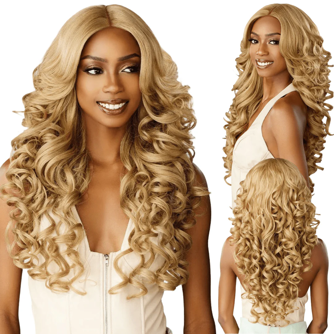 Sensationnel Glamzy Synthetic HD Lace V-Part Glueless Wig - Alessia