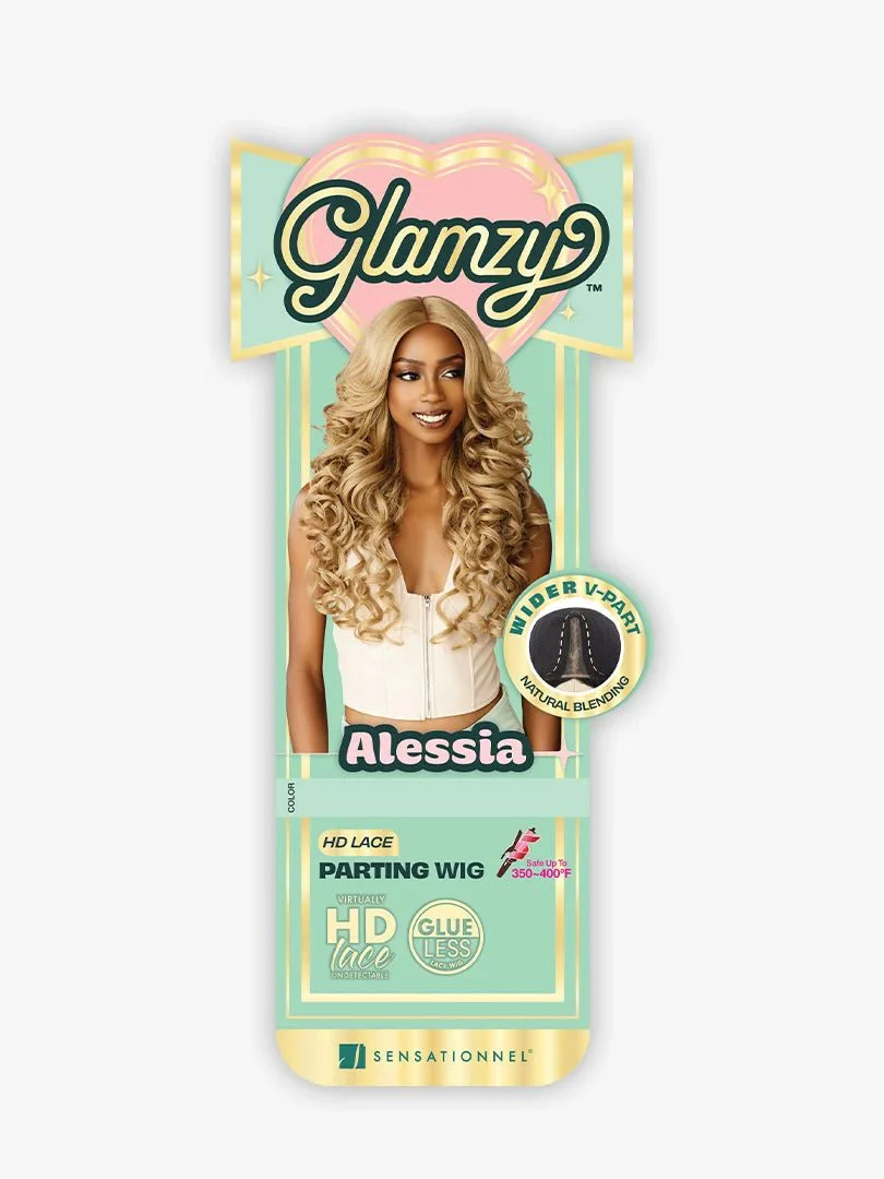 Sensationnel Glamzy Synthetic HD Lace V-Part Glueless Wig - Alessia - Image 2