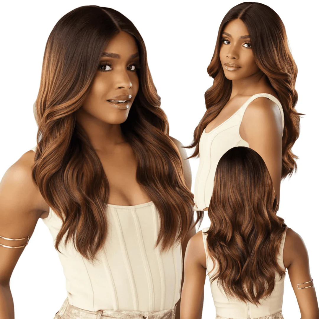 Sensationnel Glamzy Synthetic HD Lace V-Part Glueless Wig - Thalia