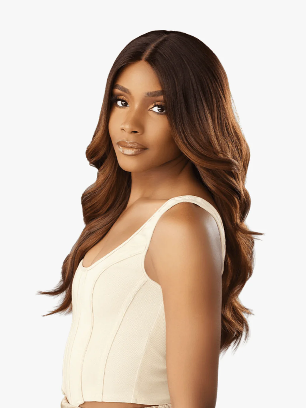 Sensationnel Glamzy Synthetic HD Lace V-Part Glueless Wig - Thalia - Image 4