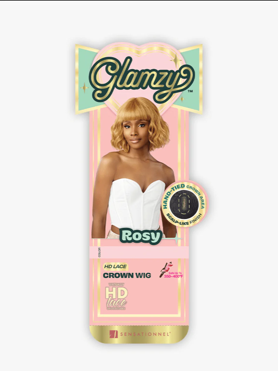 Sensationnel Glamzy Synthetic HD Lace Part Glueless Wig - Rosy - Image 10
