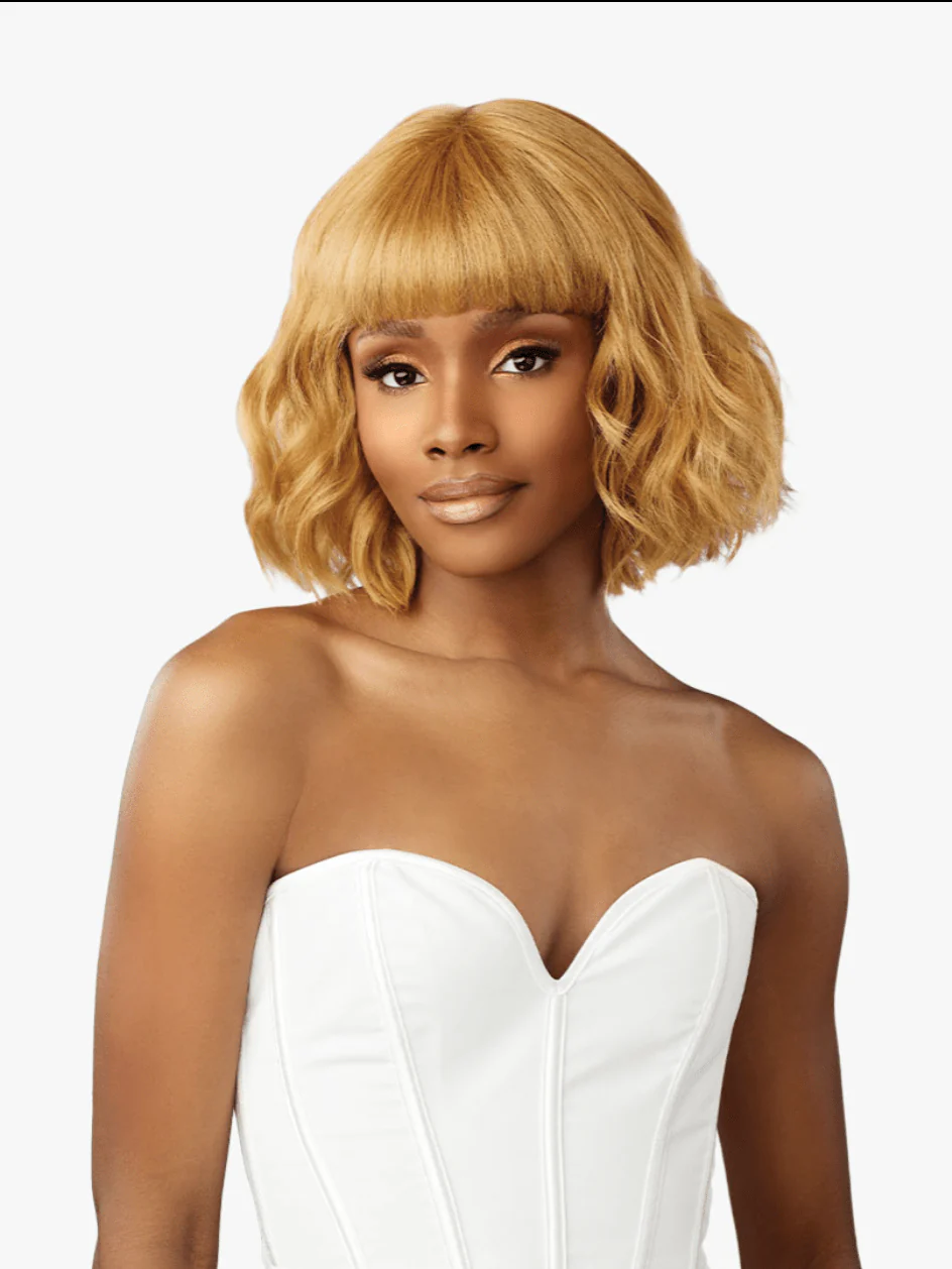 Sensationnel Glamzy Synthetic HD Lace Part Glueless Wig - Rosy - Image 4