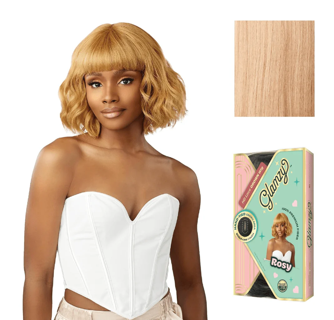 Sensationnel Glamzy Synthetic HD Lace Part Glueless Wig - Rosy - Image 8