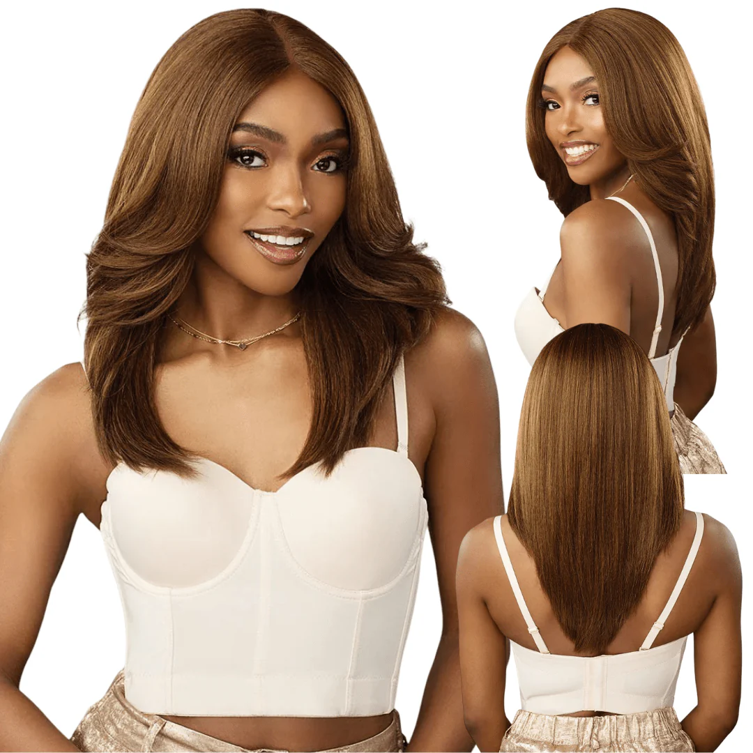 Sensationnel Glamzy Synthetic HD Lace Part Glueless Wig - Alondra