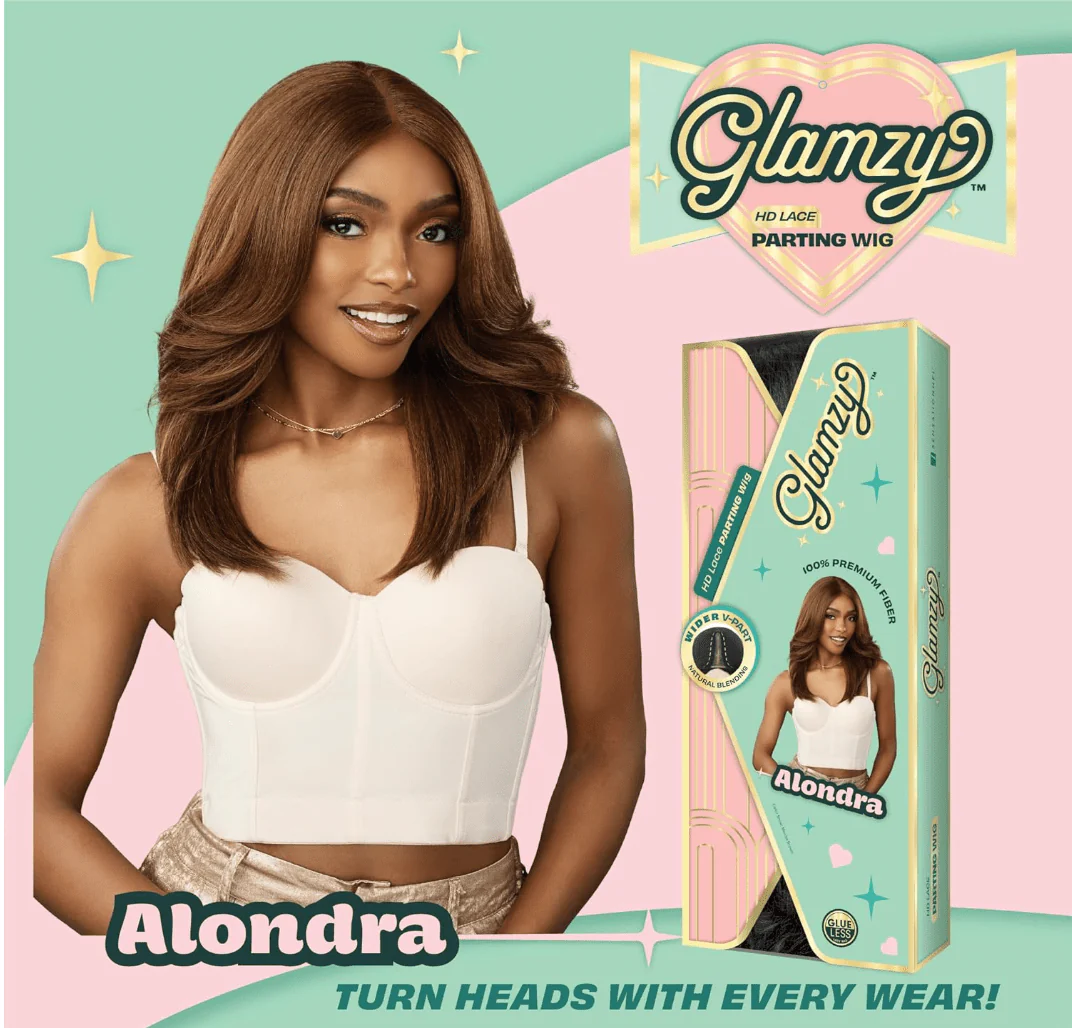 Sensationnel Glamzy Synthetic HD Lace Part Glueless Wig - Alondra - Image 5