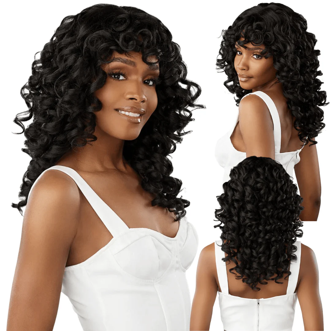 Sensationnel Glamzy Synthetic HD Lace Part Glueless Wig - Bailey