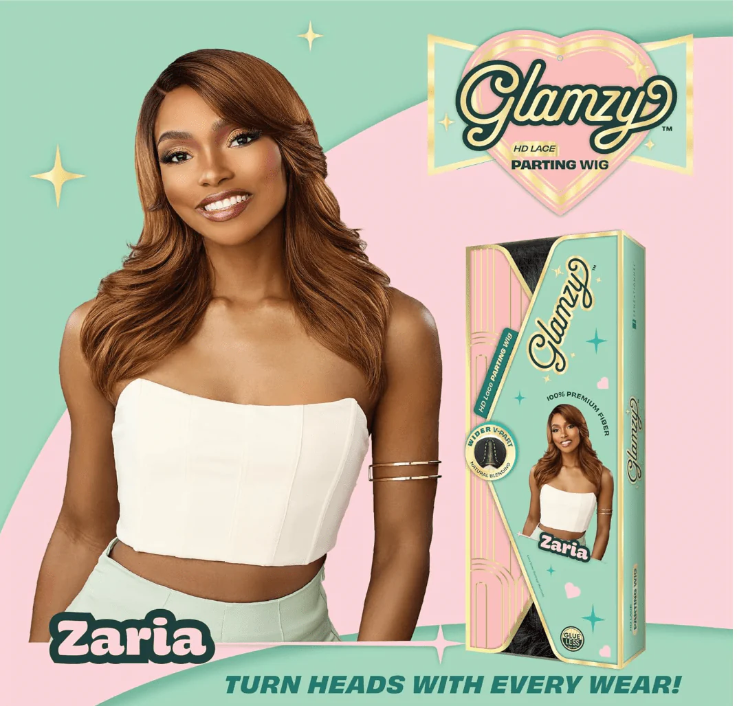 Sensationnel Glamzy Synthetic HD Lace Part Glueless Wig - Zaria - Image 4