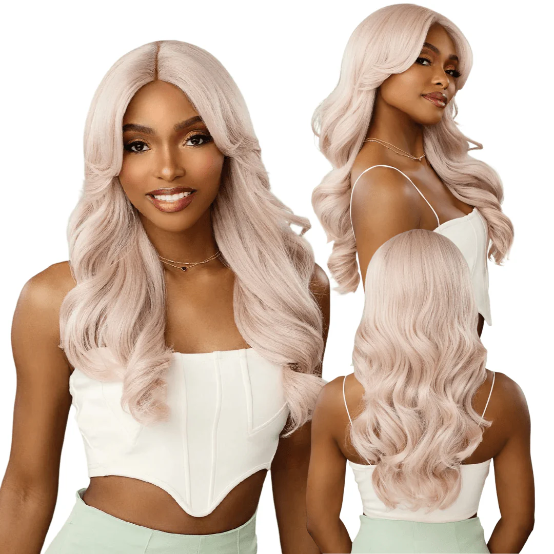 Sensationnel Glamzy Synthetic HD Lace Part Glueless Wig - Celestia