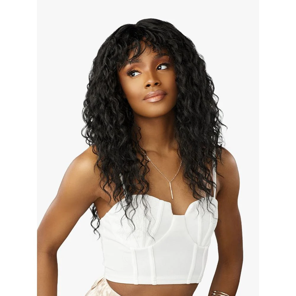 Sensationnel Glamzy Synthetic HD Lace Part Glueless Wig - Misty - Image 3