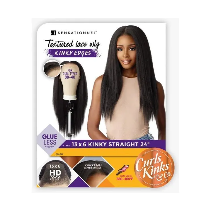 Sensationnel Kinky Edges 13x6 HD Lace Wig β Kinky Straight 24" - Image 5
