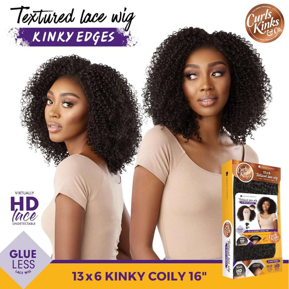Sensationnel Kinky Edges 13×6 HD Lace Wig – Kinky Coily 16″ - Image 2