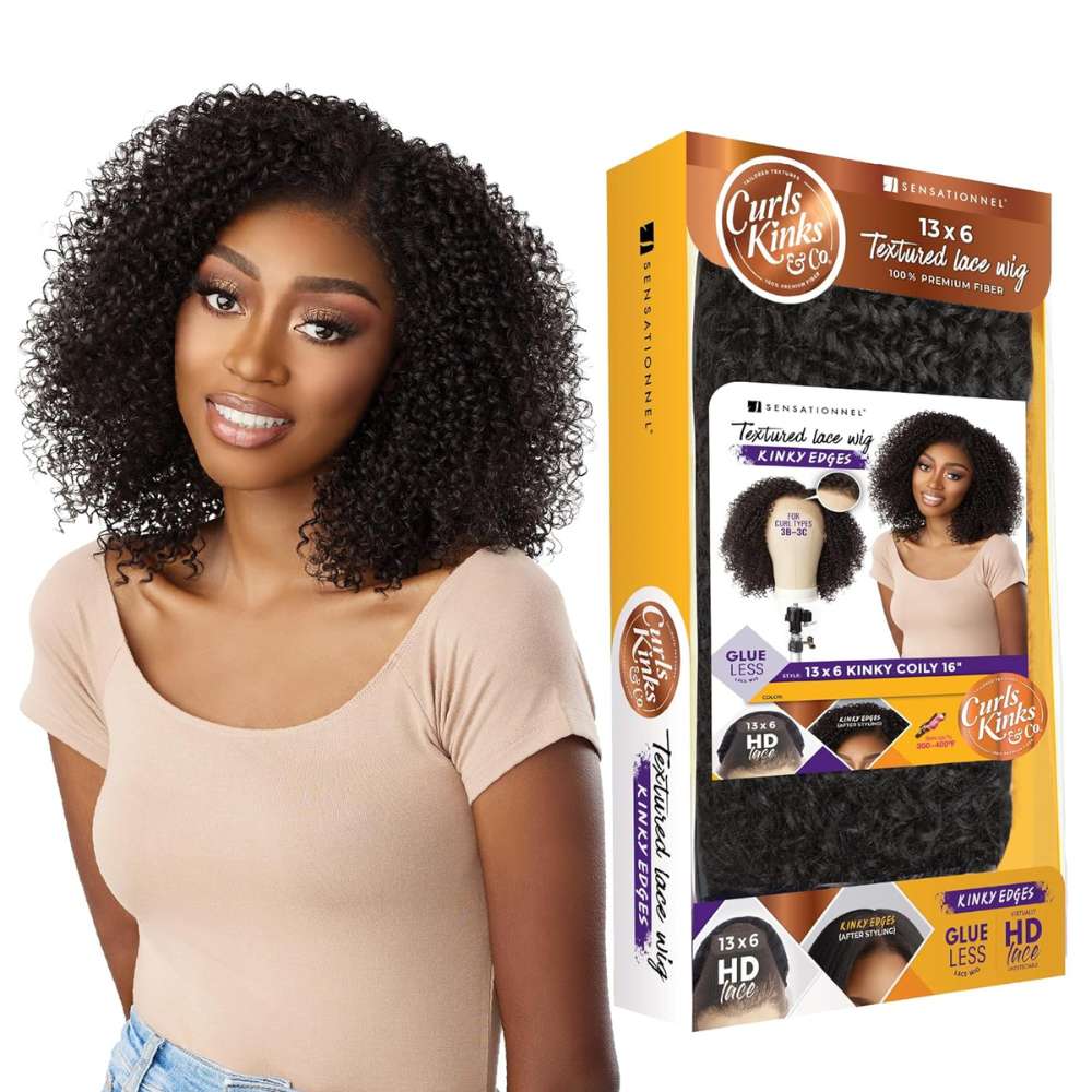 Sensationnel Kinky Edges 13×6 HD Lace Wig – Kinky Coily 16″ - Image 3