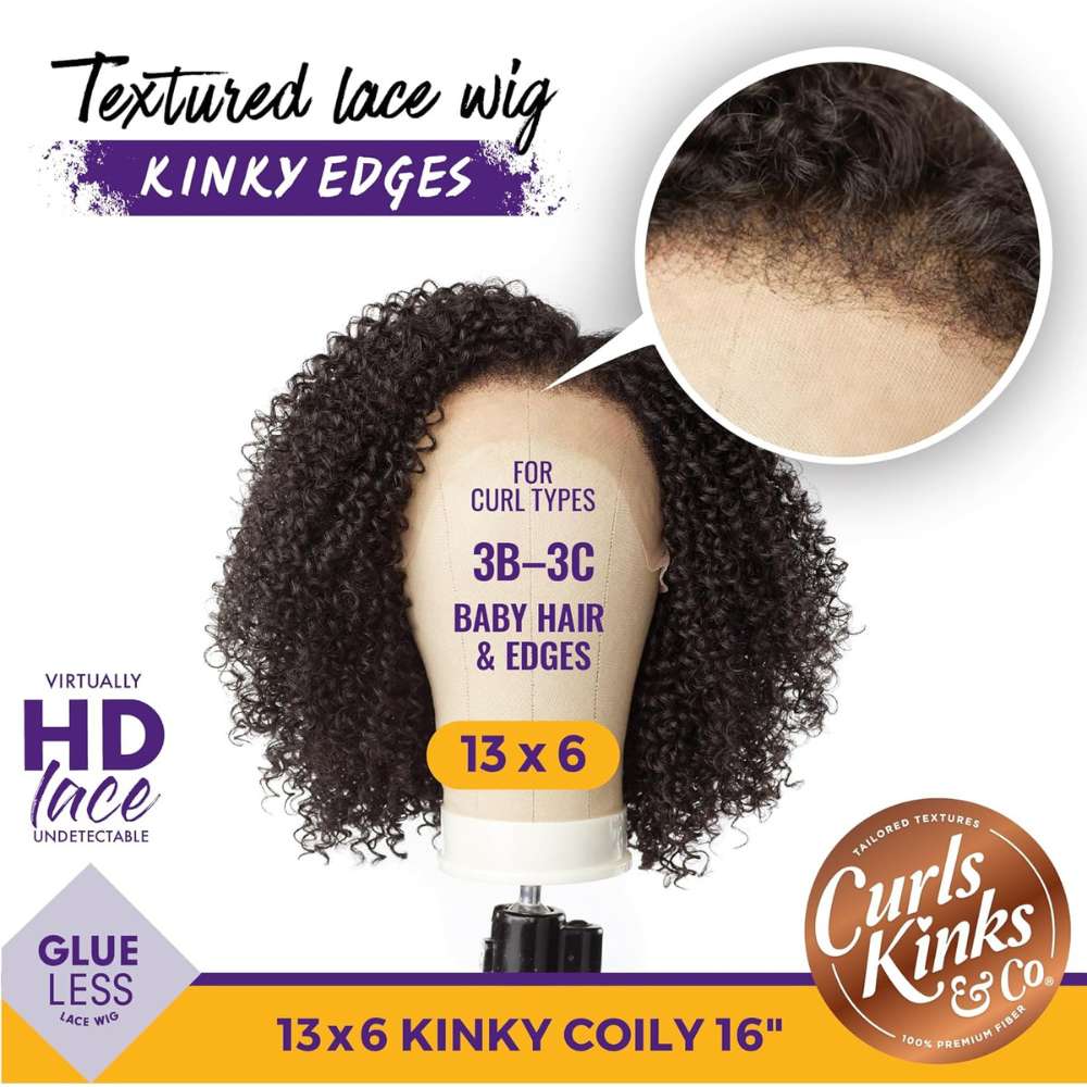 Sensationnel Kinky Edges 13×6 HD Lace Wig – Kinky Coily 16″ - Image 4