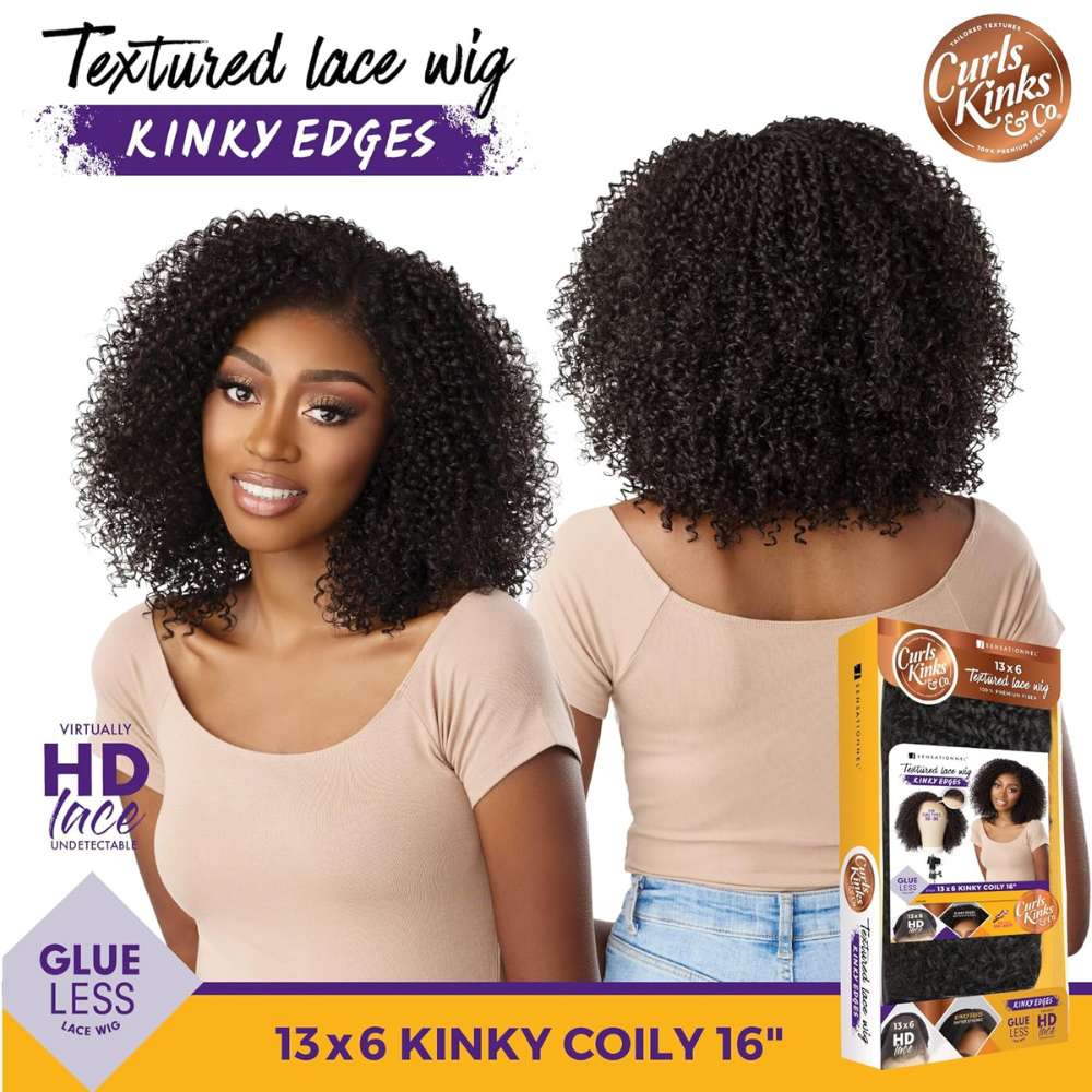 Sensationnel Kinky Edges 13×6 HD Lace Wig – Kinky Coily 16″ - Image 5