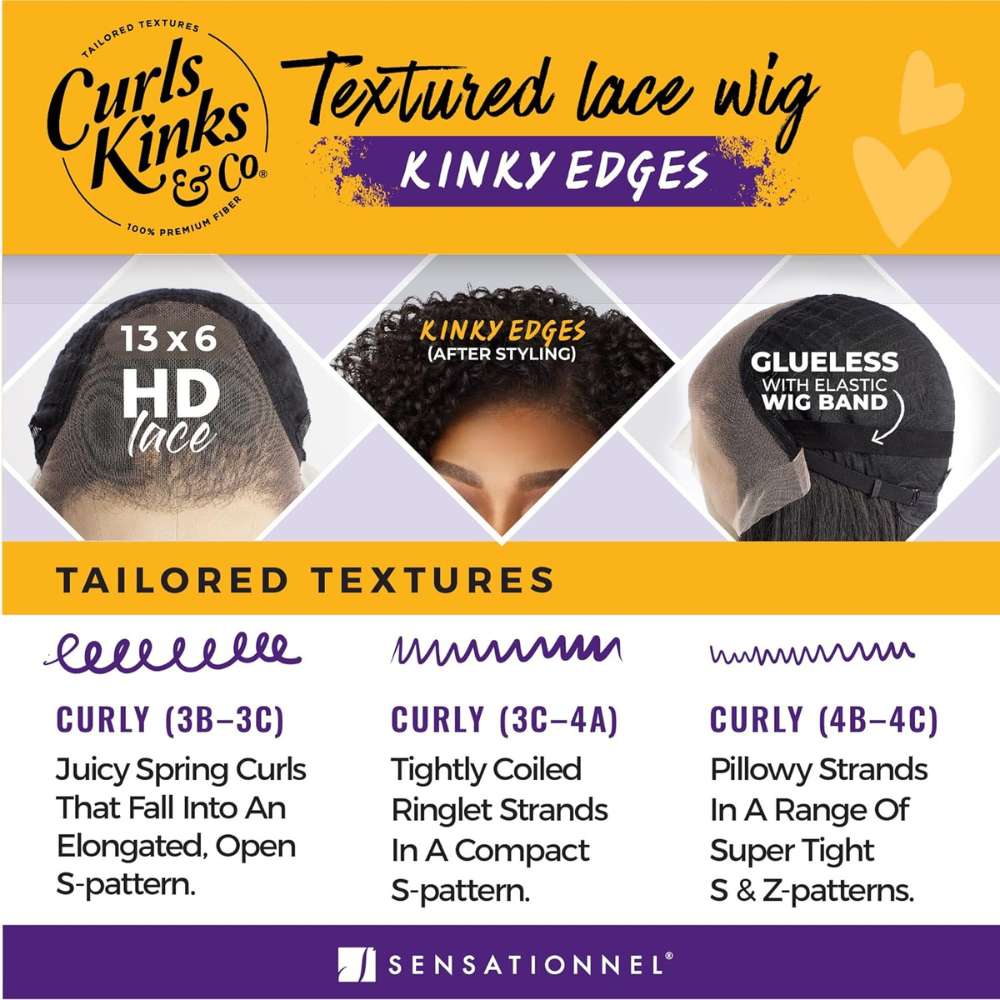 Sensationnel Kinky Edges 13×6 HD Lace Wig – Kinky Coily 16″ - Image 7
