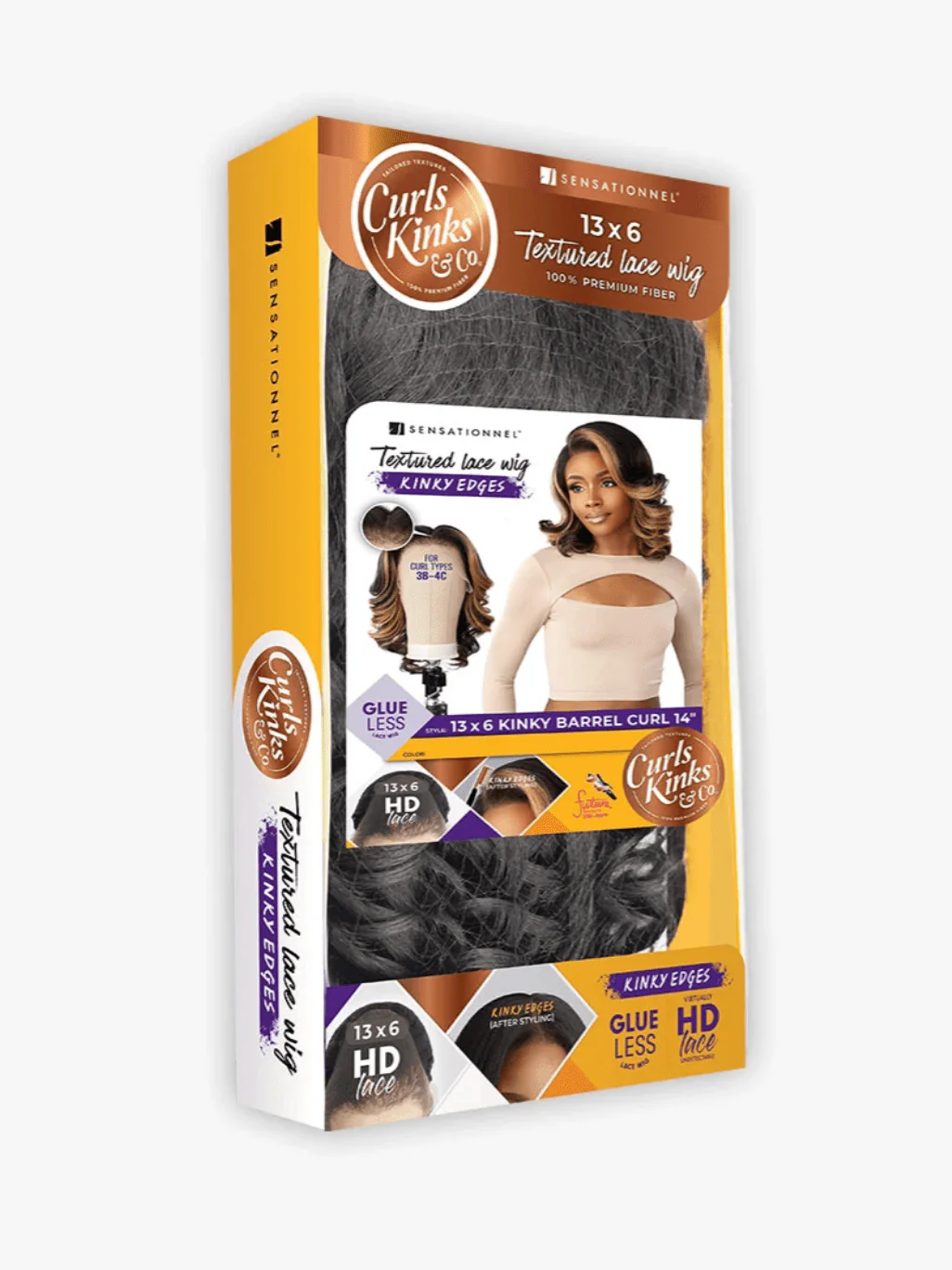 Sensationnel Kinky Edges 13x6 – Kinky Barrel Curl 14" - Image 7