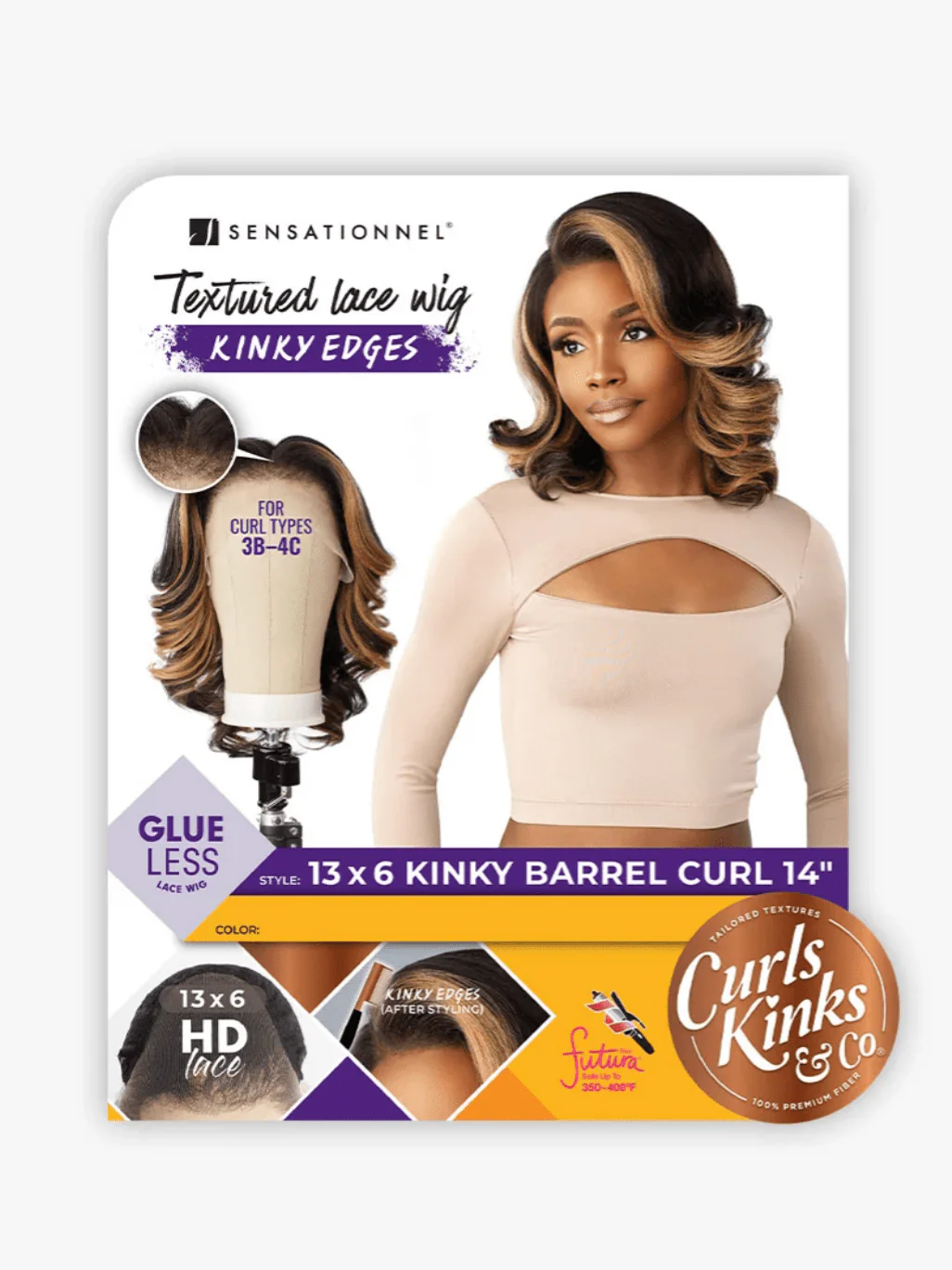 Sensationnel Kinky Edges 13x6 – Kinky Barrel Curl 14" - Image 8