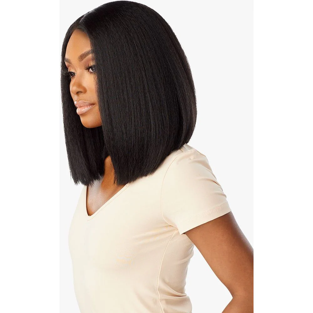 Sensationnel Kinky Edges 13x6 Synthetic HD Lace Front Wig - Kinky Bob 14" - Image 4