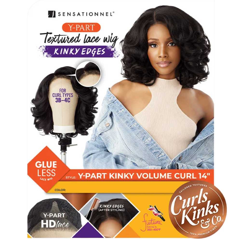 Sensationnel Kinky Edges Y-Part HD Lace Wig β Kinky Volume Curl 14" - Image 7