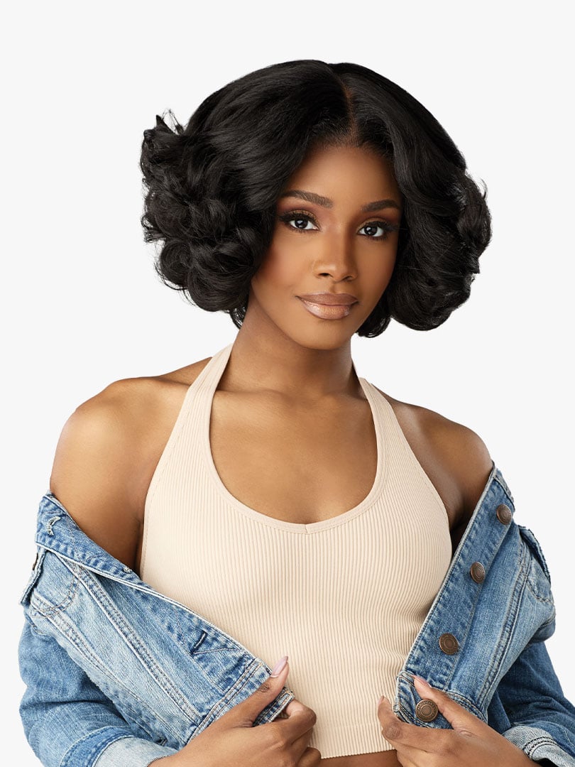 Sensationnel Kinky Edges Y-Part HD Lace Wig β Kinky Roller Set 10" - Image 4