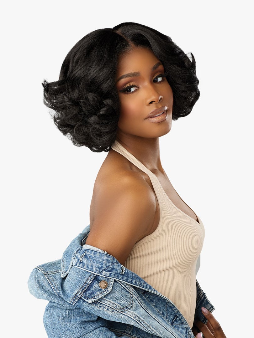 Sensationnel Kinky Edges Y-Part HD Lace Wig β Kinky Roller Set 10" - Image 5