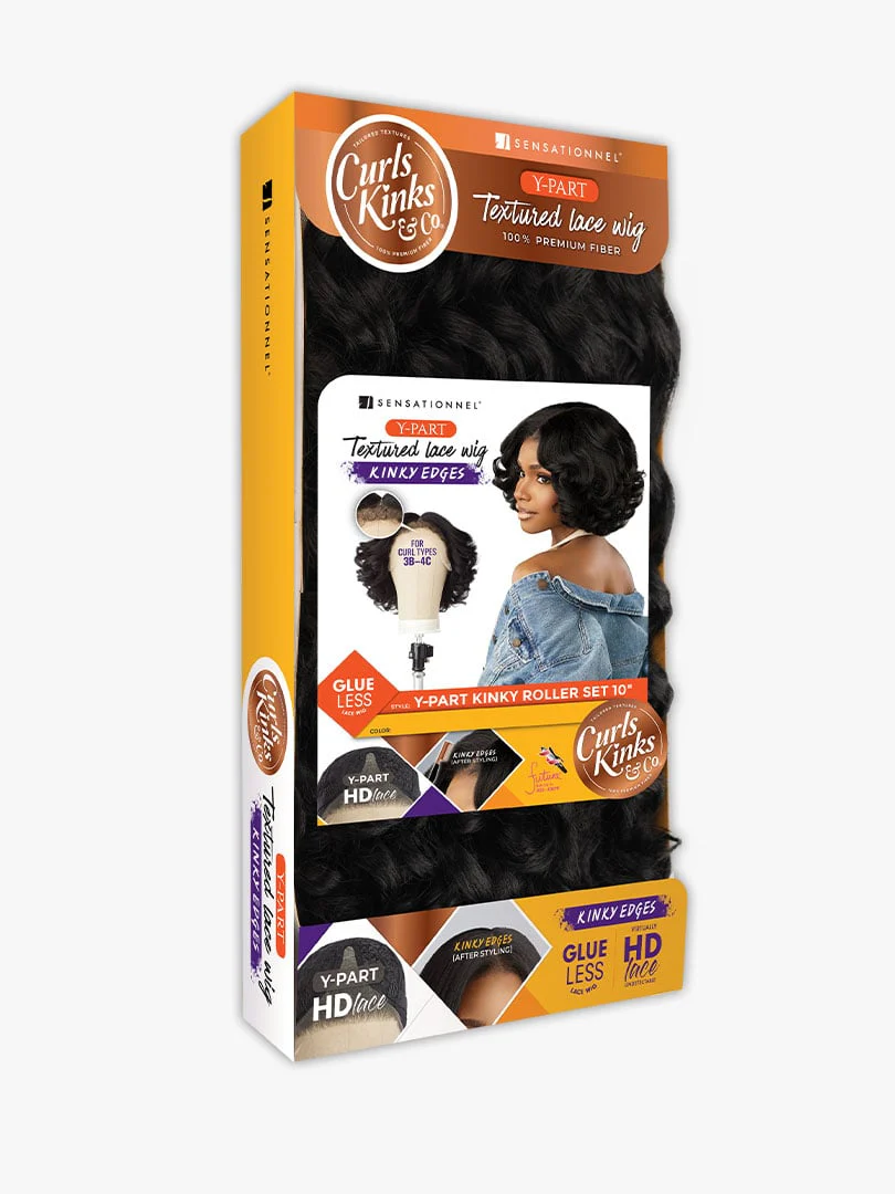 Sensationnel Kinky Edges Y-Part HD Lace Wig β Kinky Roller Set 10" - Image 8