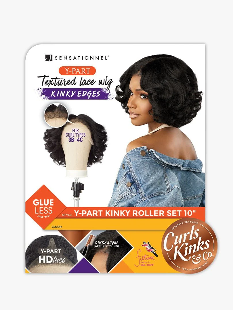 Sensationnel Kinky Edges Y-Part HD Lace Wig β Kinky Roller Set 10" - Image 9